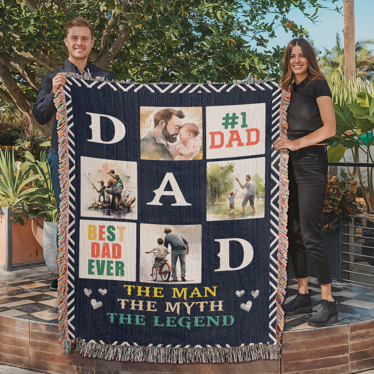 Best Dad Ever - Woven Blanket